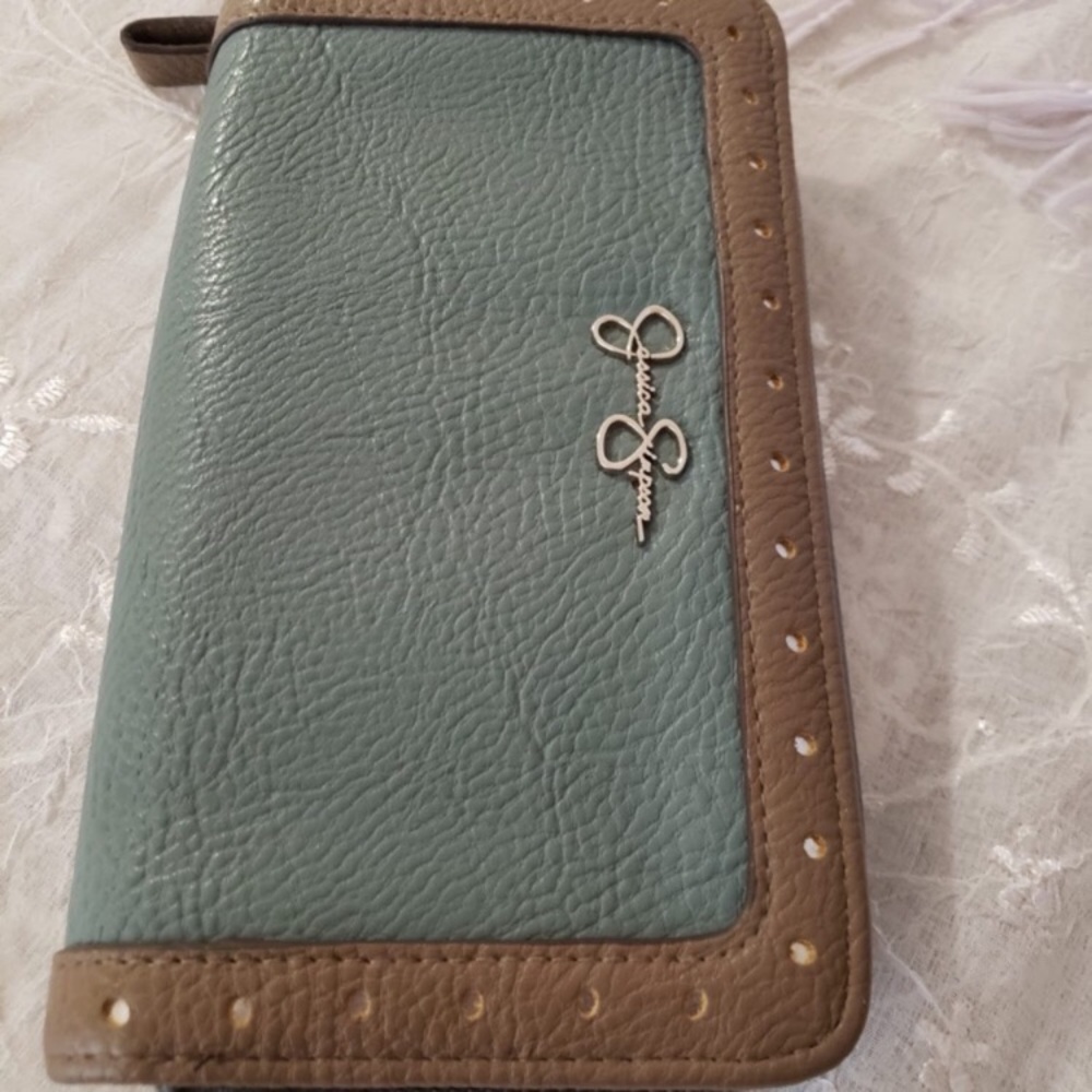 Jessica Simpson Musty Turquoise Zip Around Wallet